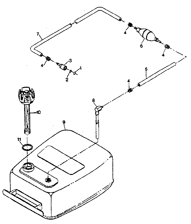 Fuel tank and line