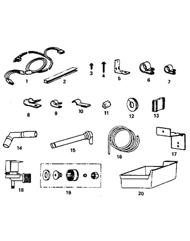 Ice maker installation parts