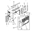 Kenmore 2538751212 cabinet and front parts diagram