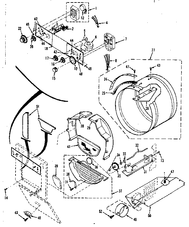 Console controls, drum