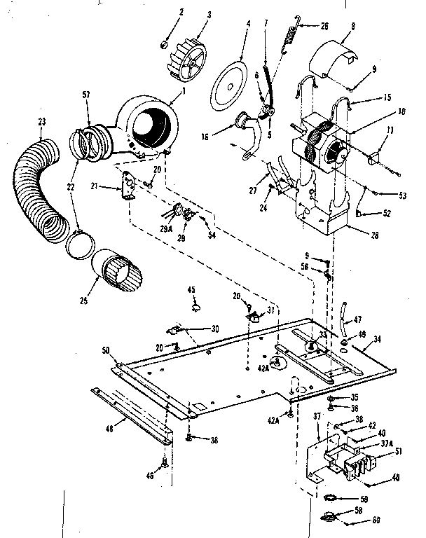 Dryer motor, blower, belt