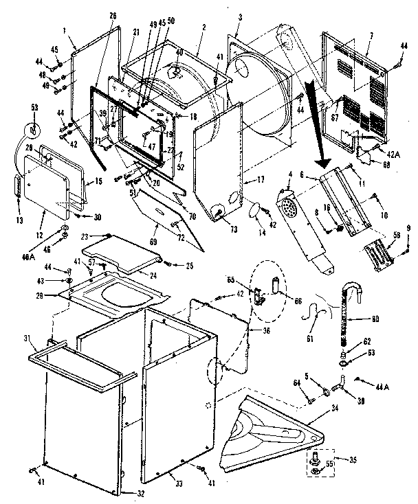 Cabinet parts, heater