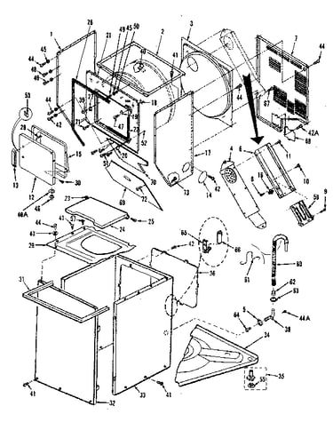 Cabinet parts, heater