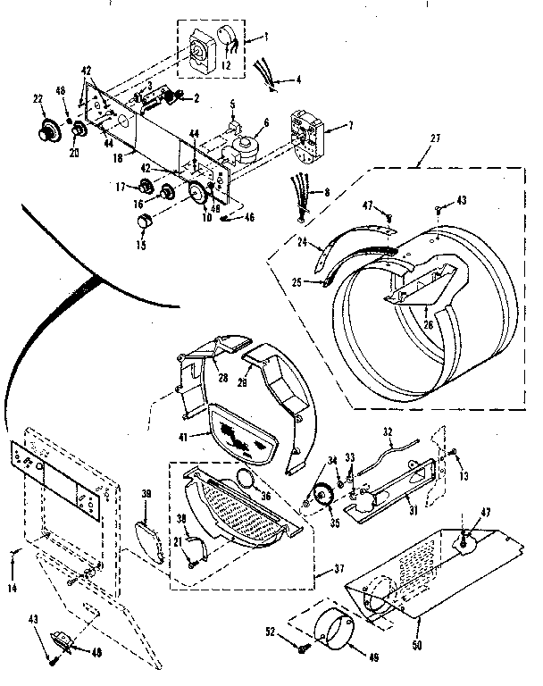 Console controls, drum