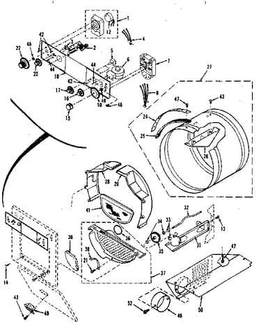 Console controls, drum