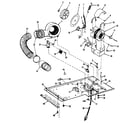 Kenmore 41789695830 dryer motor, blower, belt diagram
