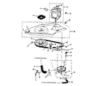 Kenmore 41789695130 washer drive system, pump diagram