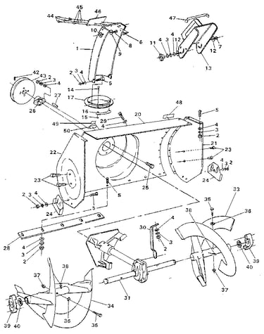 Auger housing assembly