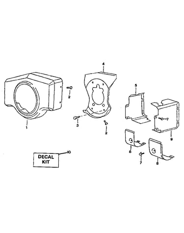 Muffler, air guide and housing group