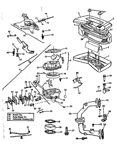 Air cleaner - carburetor group