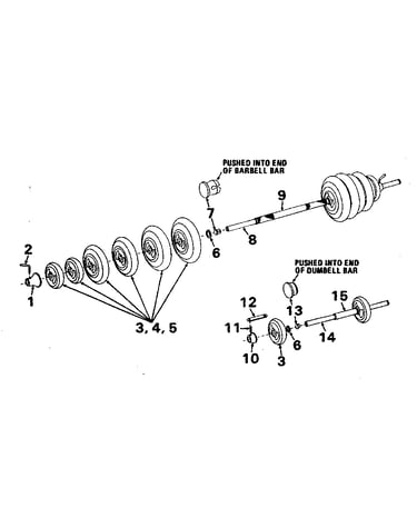 Barbell and dumbell set