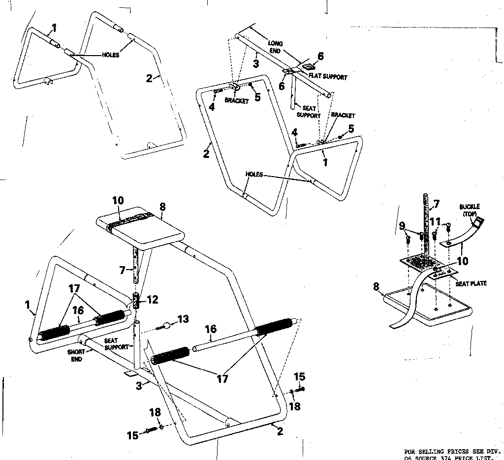 Front and rear tube assembly