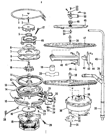 Motor, heater, and spray arm details