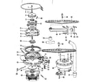 Kenmore 5871538580 motor, heater, and spray arm details diagram