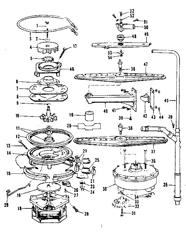 MOTOR, HEATER, AND SPRAY ARM DETAILS