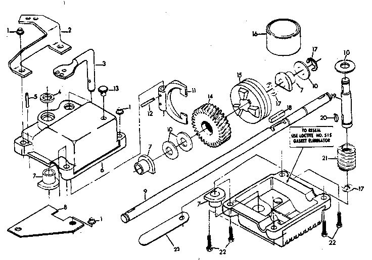 Gear case assembly 86617