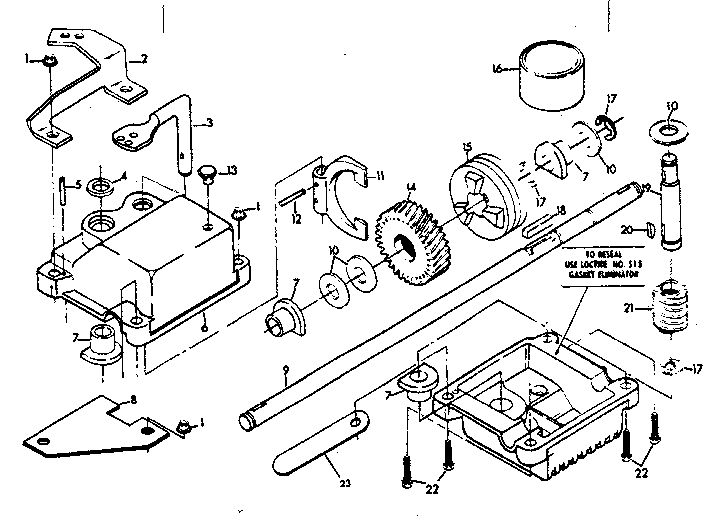 Gear case assembly 88387