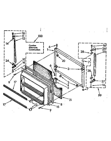 Freezer door parts