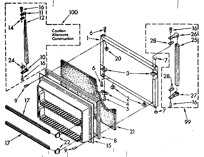 Freezer door parts