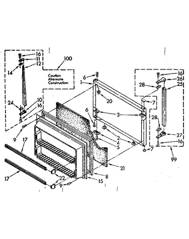 Freezer door parts