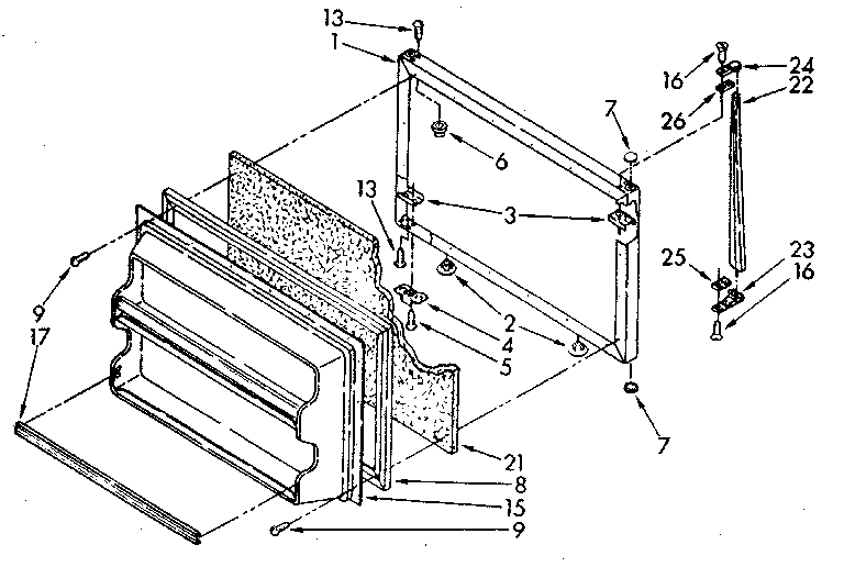Freezer door parts