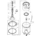 Kenmore 11082980100 agitator, basket and tub diagram