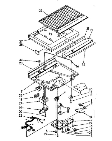 Compartment separator and control parts