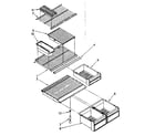 Kenmore 1068676273 shelf parts diagram