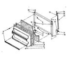 Kenmore 1068676293 freezer door parts diagram