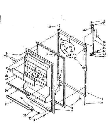Refrigerator door parts