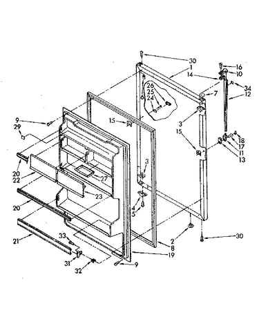 Refrigerator door parts