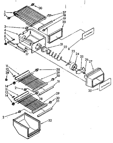 Freezer interior parts