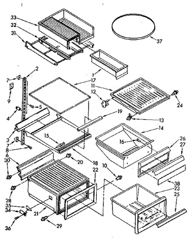 Refrigerator interior parts