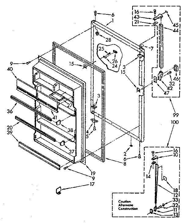 Refrigerator door parts
