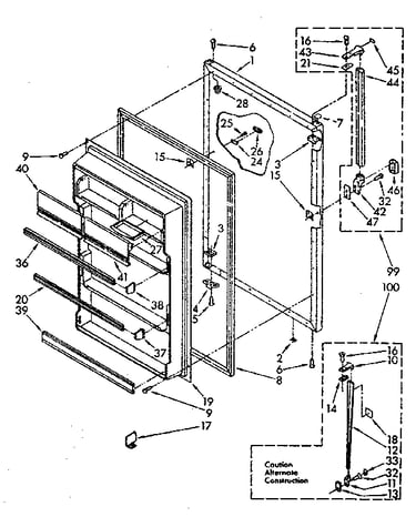 Refrigerator door parts