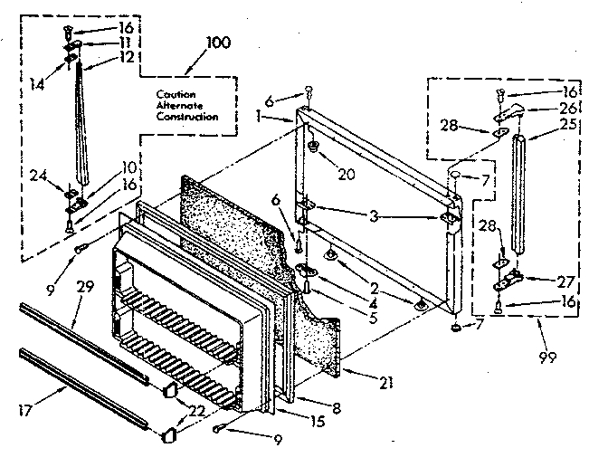 Freezer door parts
