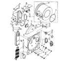 Kenmore 11086879800 bulkhead, drum and heater box parts diagram