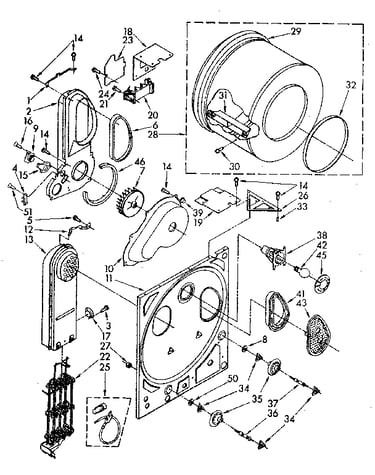Bulkhead, drum and heater box parts