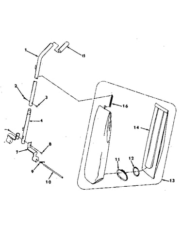 Handle and bag housing