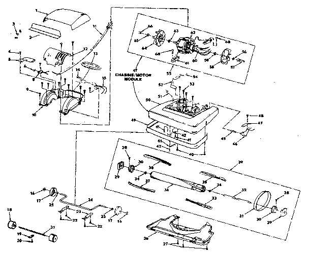 Nozzle and motor assembly