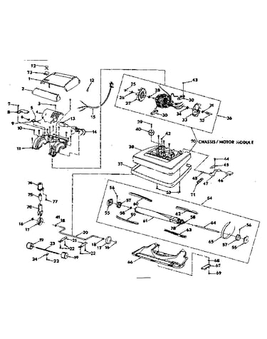 Nozzle and motor assembly
