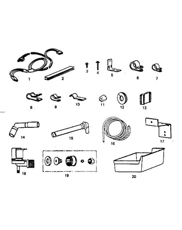 Ice maker installation parts