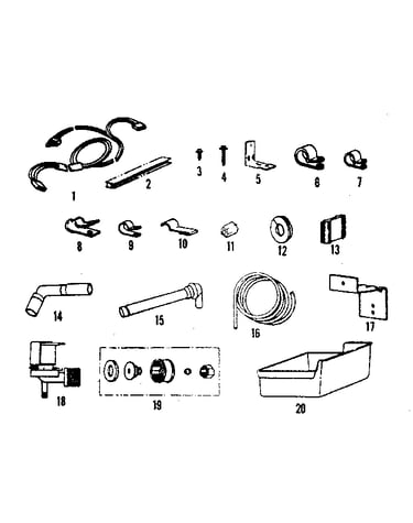Ice maker installation parts