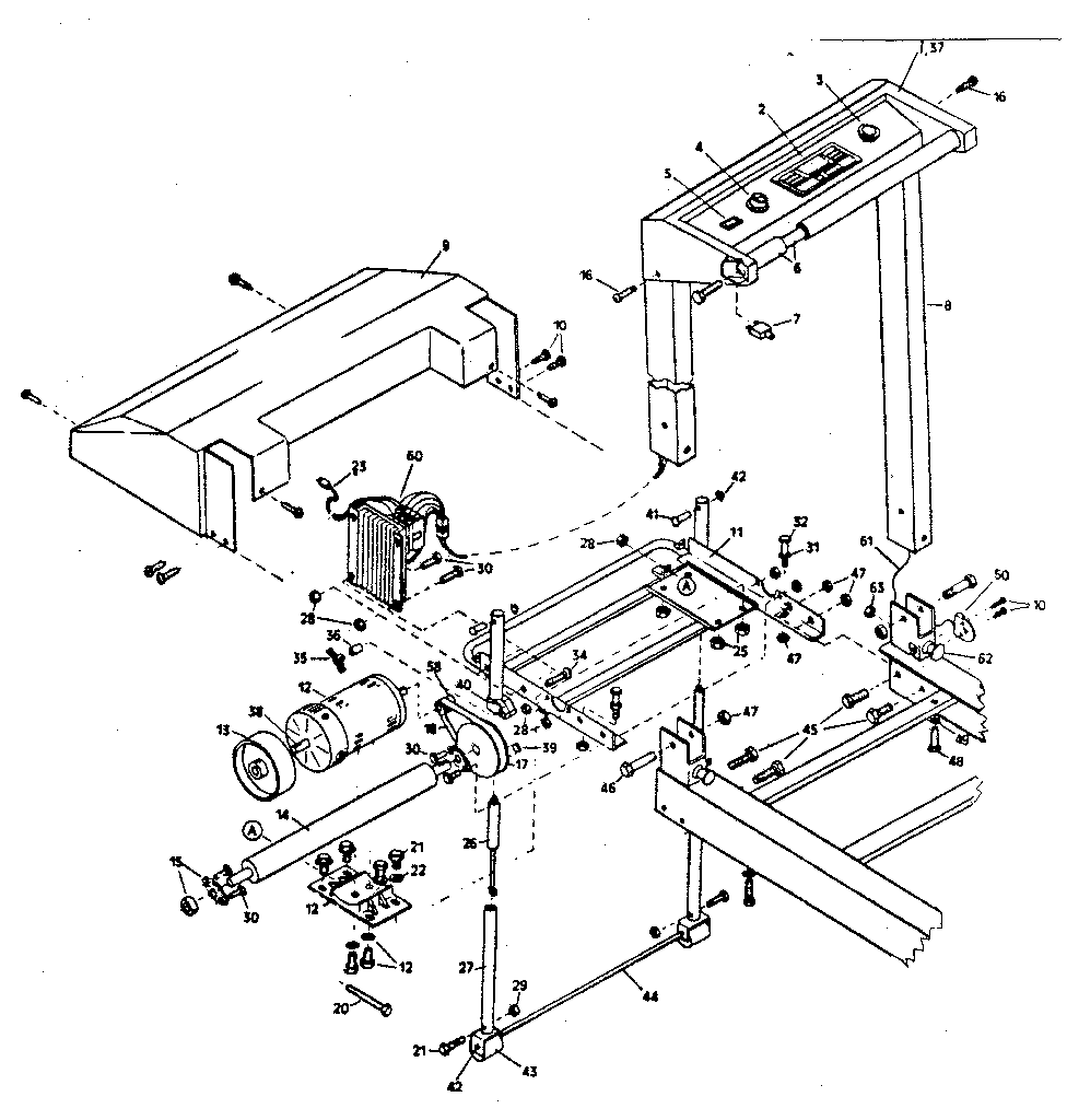 Motor assembly and control panel