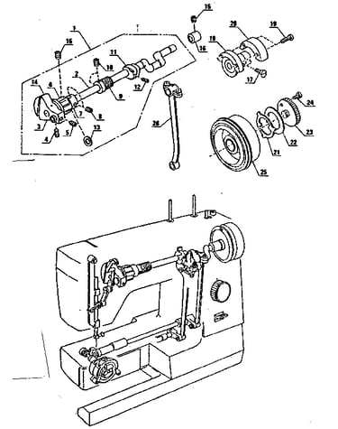Upper shaft assembly