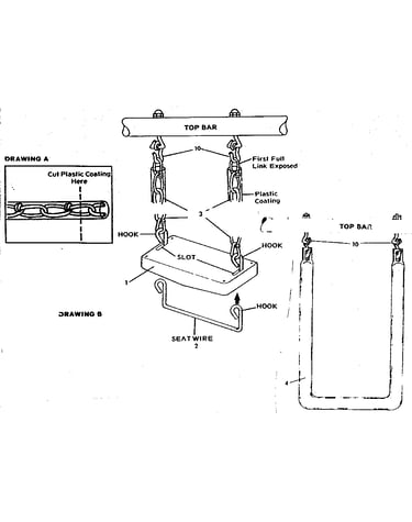 Swing and trapeze assembly