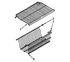 Kenmore 1068263911 shelf and basket parts diagram