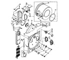 Kenmore 11086679700 bulkhead, drum and heater box parts diagram