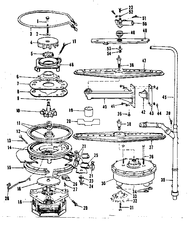 Motor, heater, and spray arm details