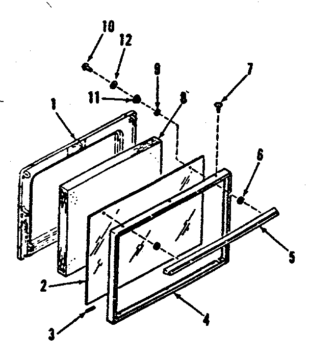 OVEN DOOR SECTION FOR MODEL NUMBER 911.9148810